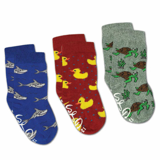 10084 - Rubber Ducks, Sharks and Turtles Socks 2T-4T