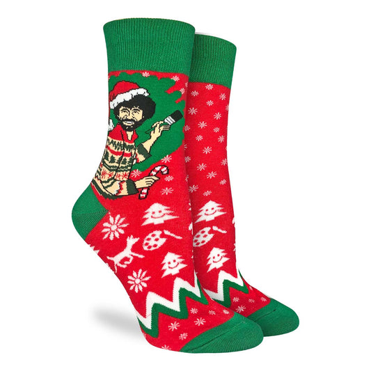 3359 - Women's Bob Ross Christmas Socks