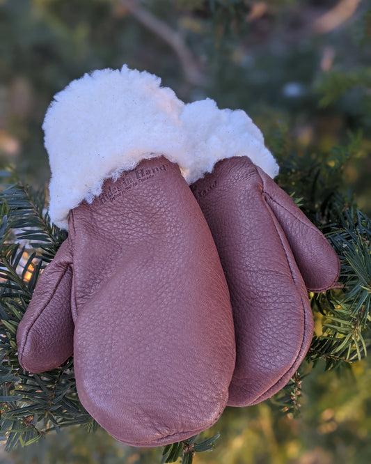 BROWN DEER MITT LINED