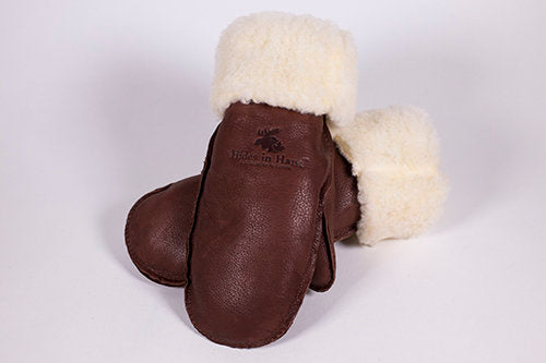 BROWN DEER MITT LINED