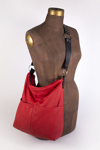 BUCKET BAG WITH POCKET (IN RED)
