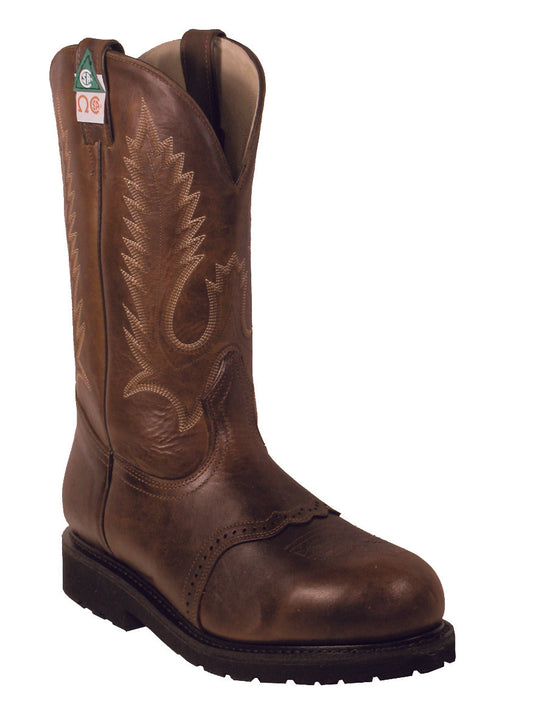 A brown Boulet work & safety boot