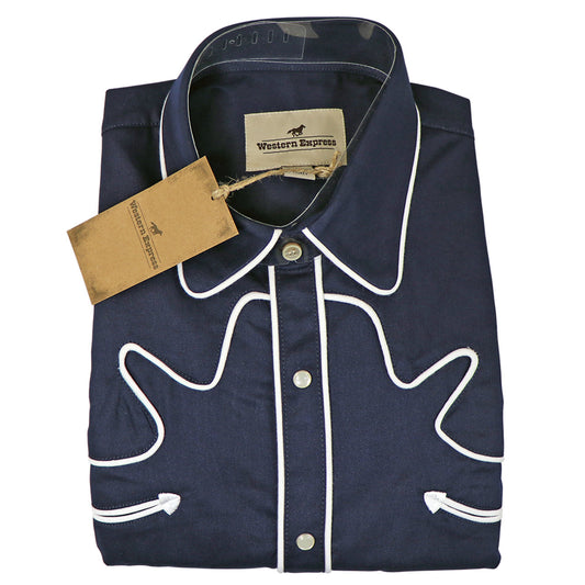 Western Express - Navy with White Piping - 1100