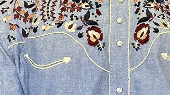 Rockmount Men's Vintage Floral Embroidery Western Shirt - 6709