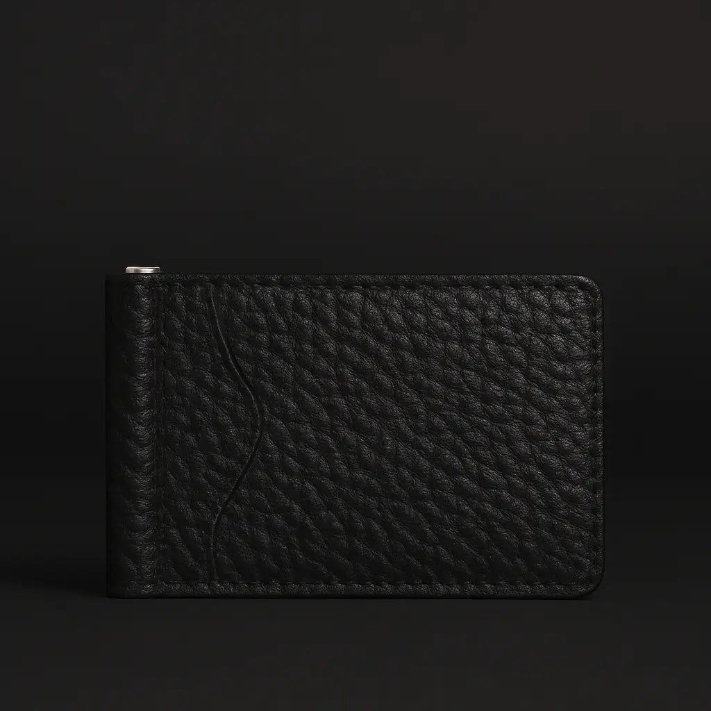 The Maverick Wallet - Slim Bison Leather Money Clip Wallet