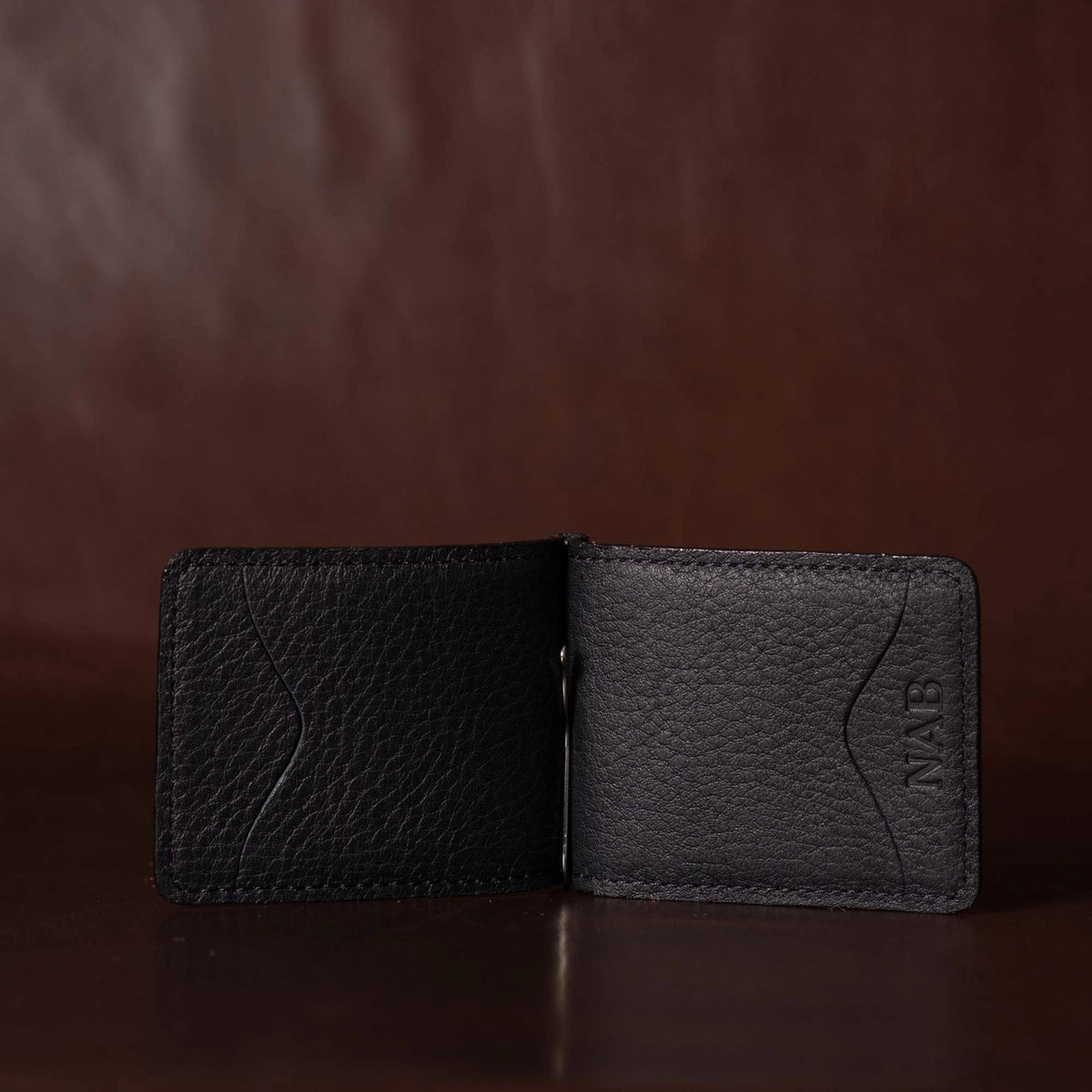 The Maverick Wallet - Slim Bison Leather Money Clip Wallet
